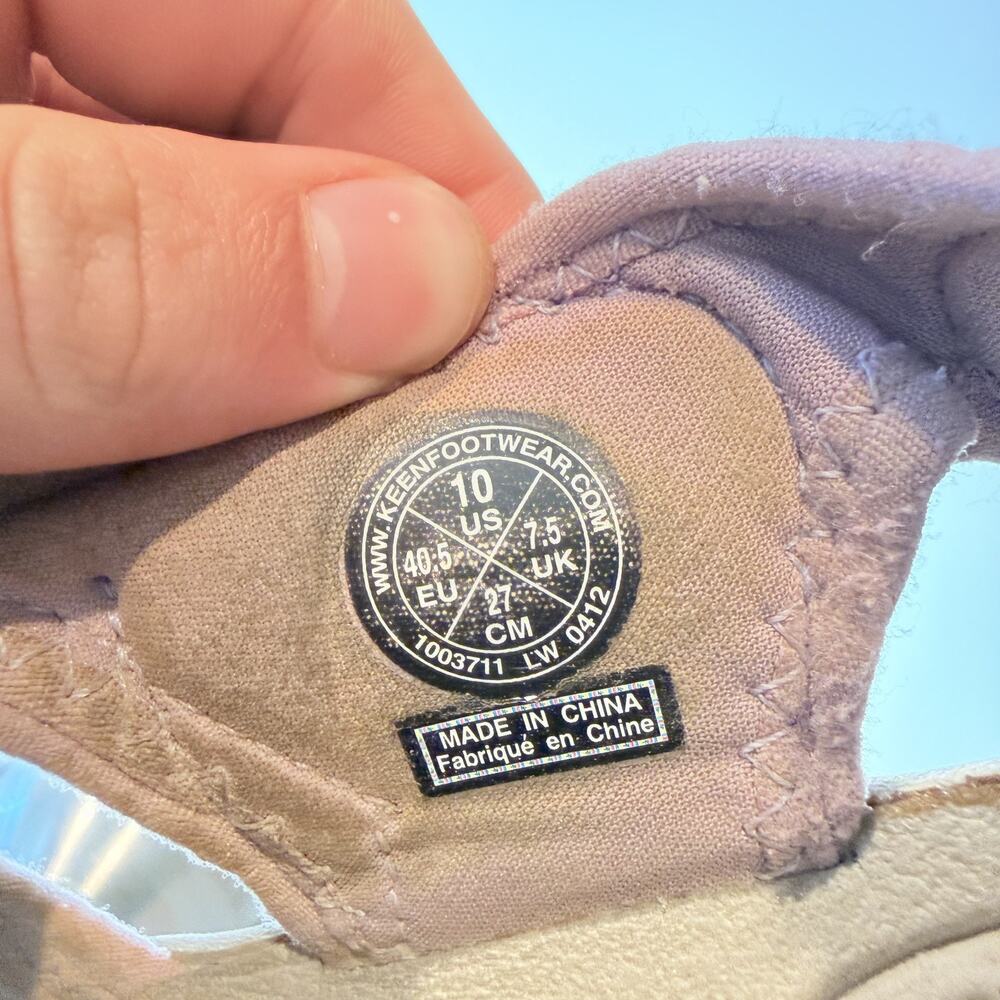 KEEN Whisper Womens 10 Hiking Sandals Taupe Pink Waterproof Sport Water Shoes - Picture 7 of 9